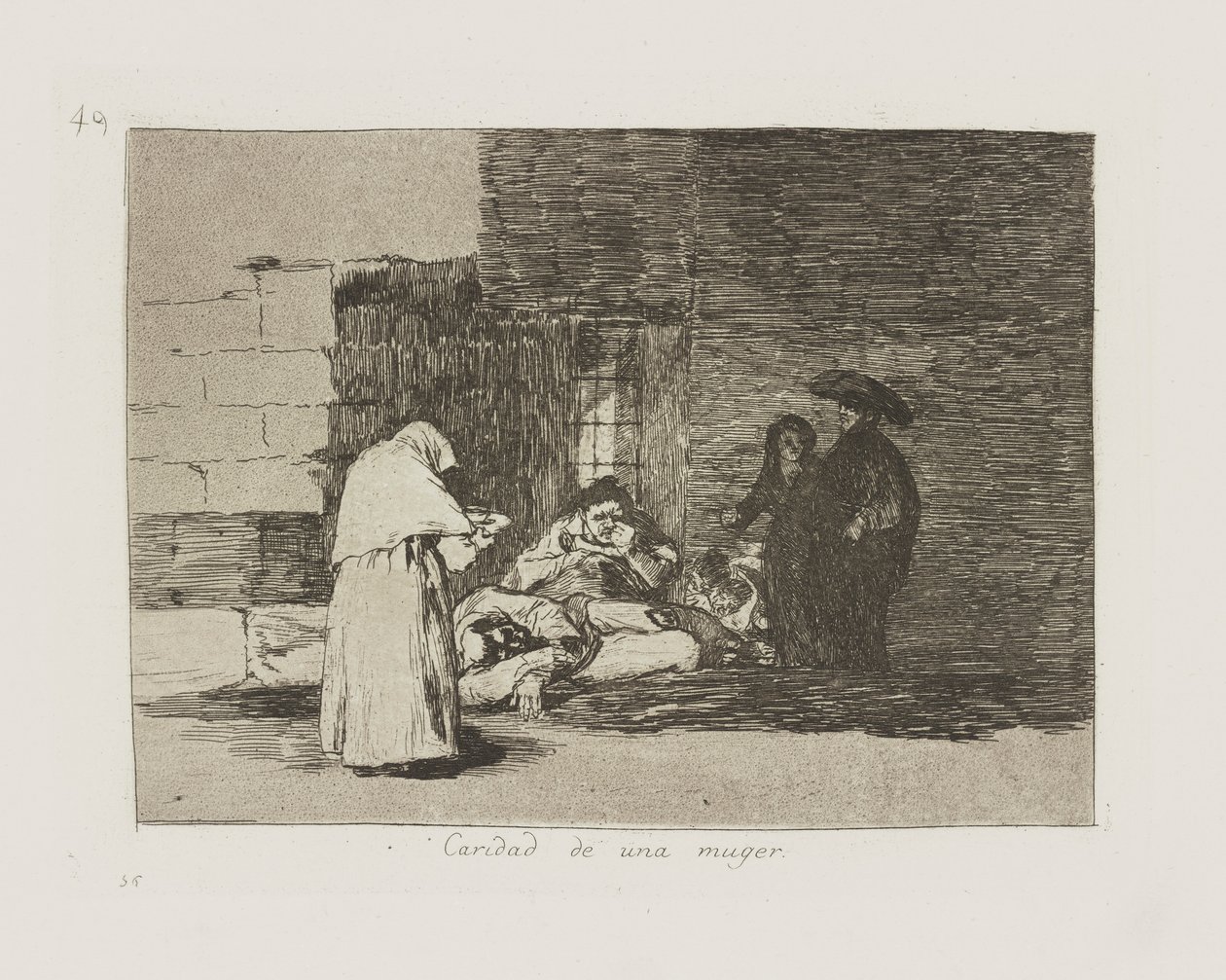 Välgörenhet av en kvinna. (En kvinna av Francisco de Goya