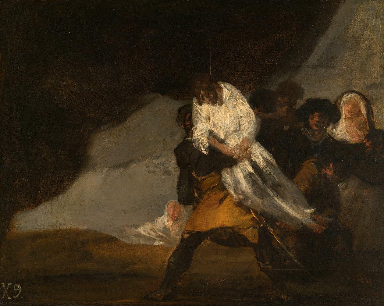Den hängda munken, ca. 1810. av Francisco de Goya
