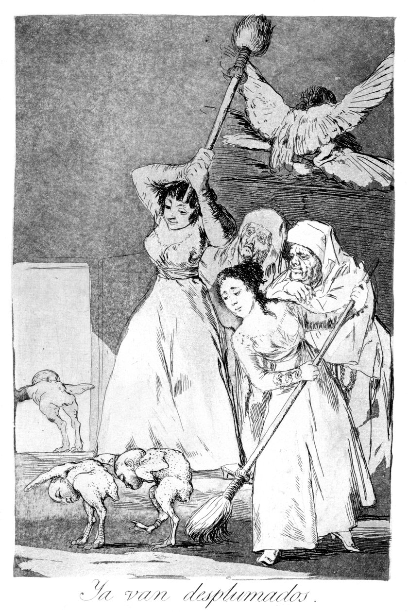 Där går de, plockade, 1799 av Francisco de Goya