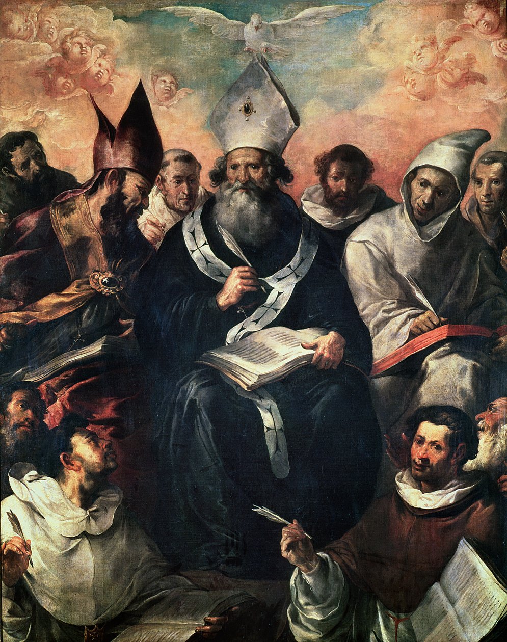St Basil dikterar sin doktrin av Francisco Herrera