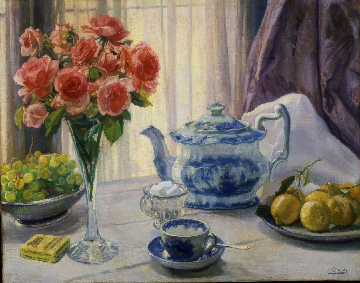 BAKGRUNDSLJUS - XX TALLET - 48X73 CM av Francisco Llorens Diaz