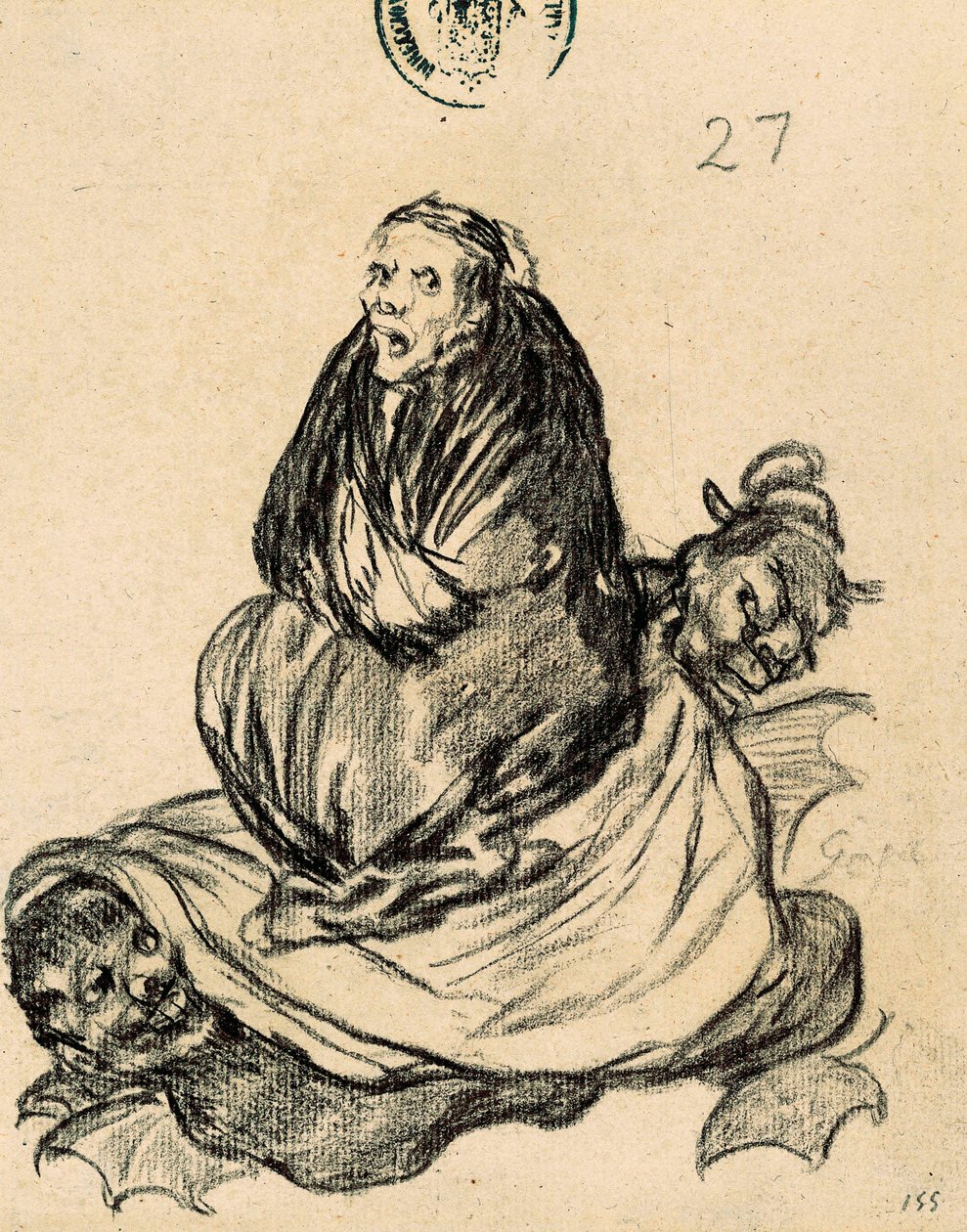 En häxa på resa av Francisco de Goya