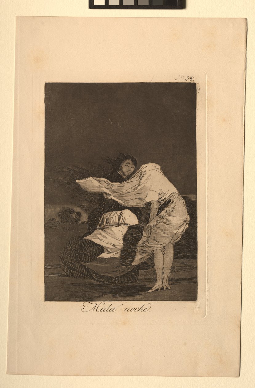 Caprichos: A Bad Night. av Francisco de Goya