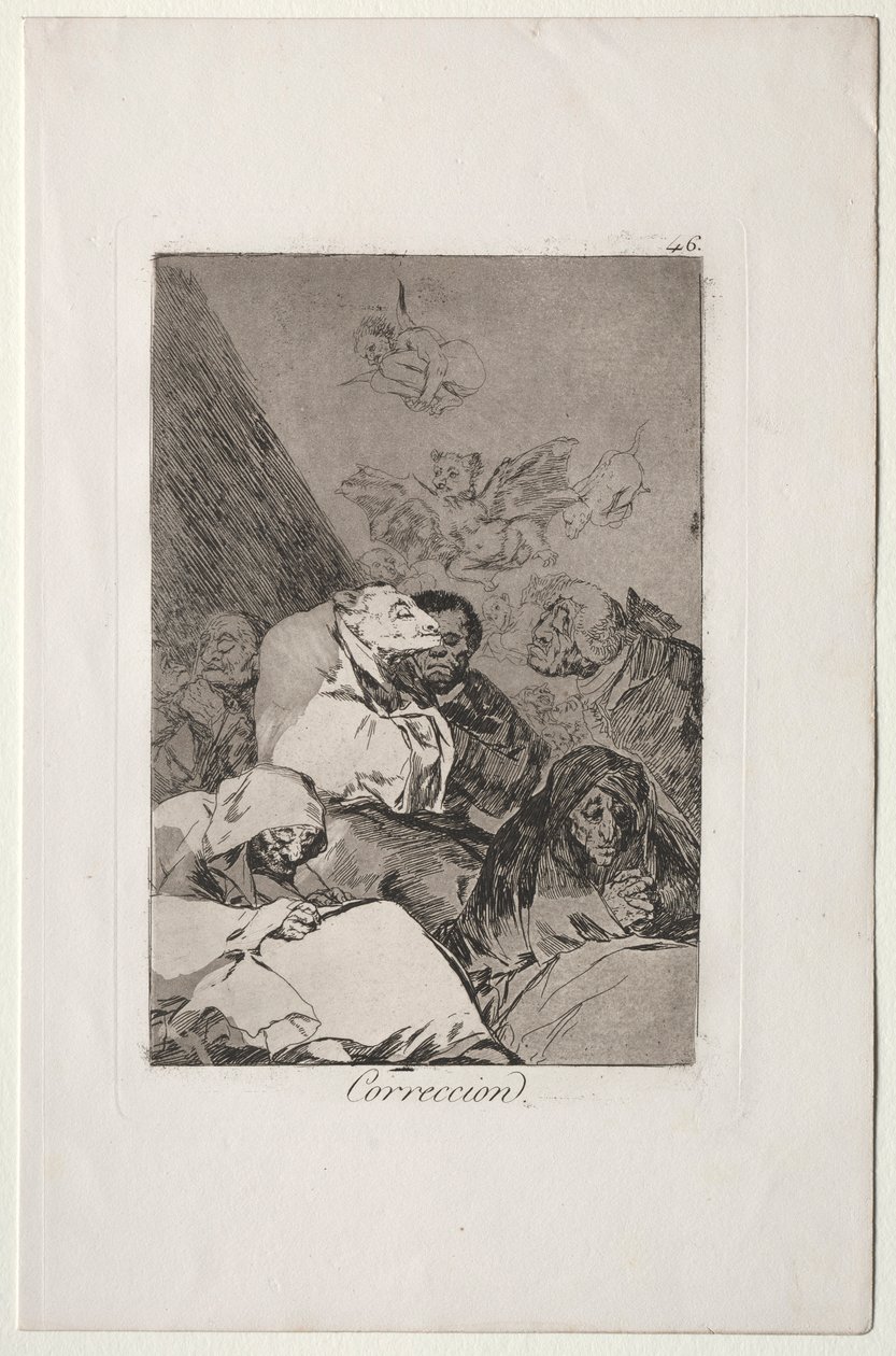 Caprichos: Rättelse. av Francisco de Goya