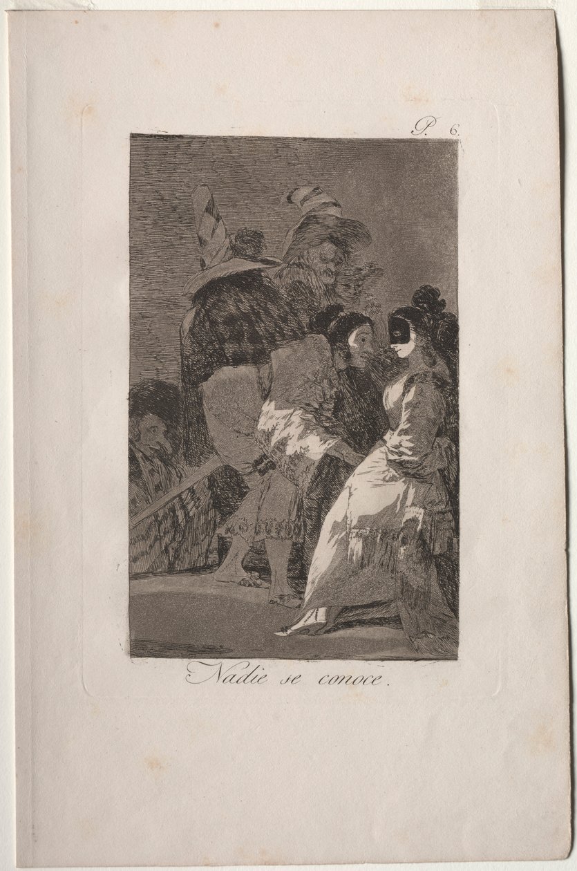 Caprichos: Ingen känner sig själv. av Francisco de Goya