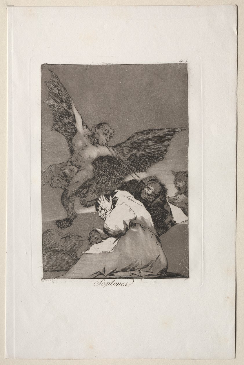 Caprichos: Tale-Bearers-Blasts of Wind av Francisco de Goya