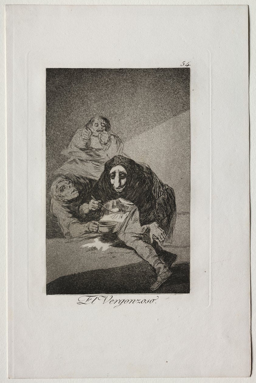 Caprichos: The Shamefaced One av Francisco de Goya