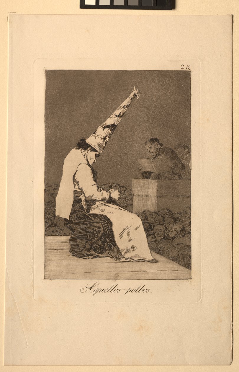 Caprichos: De där dammfläckarna. av Francisco de Goya