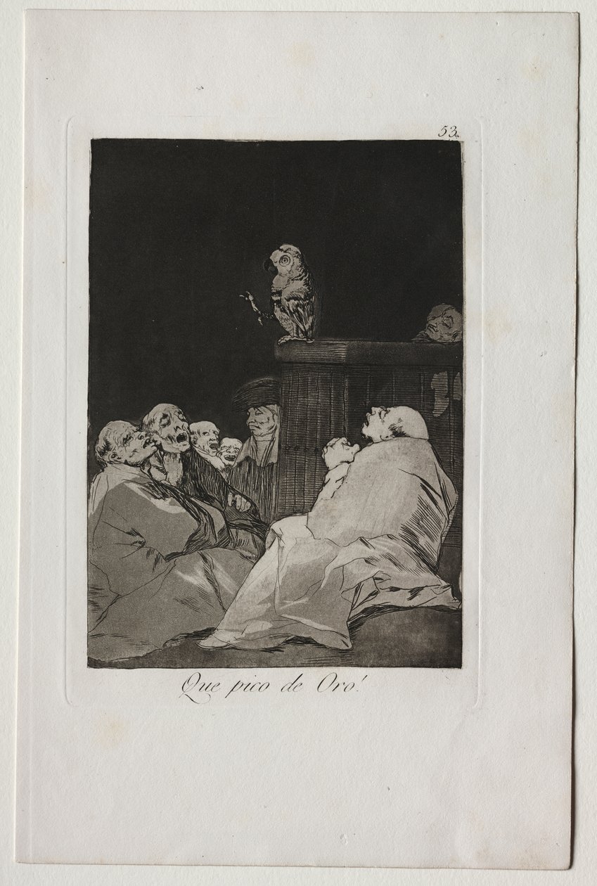 Caprichos: Vilken gyllene näbb! av Francisco de Goya