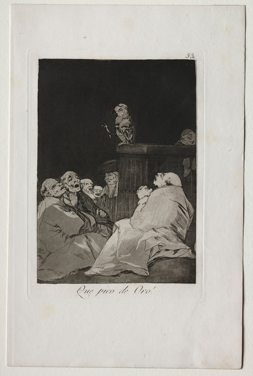Caprichos: Vilken gyllene näbb!. av Francisco de Goya
