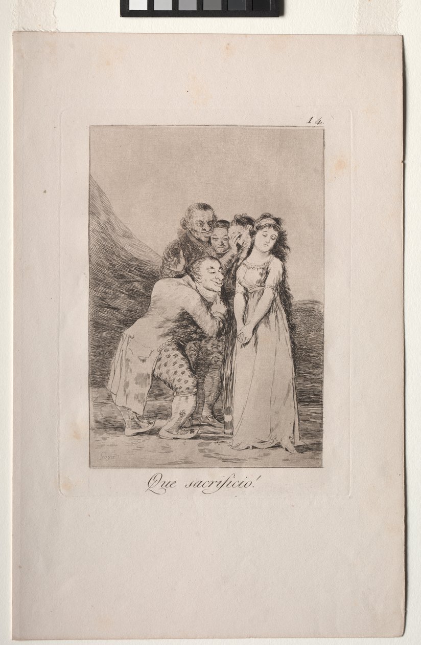 Caprichos: Vilket offer! av Francisco de Goya