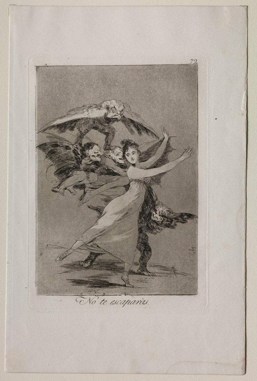 Caprichos: Du kommer inte att fly av Francisco de Goya