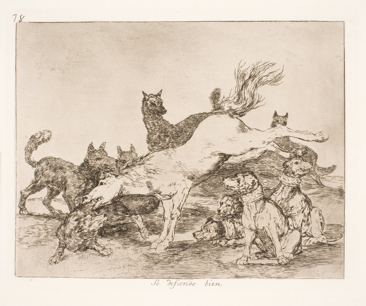 De försvarar sig bra (78) av Francisco de Goya