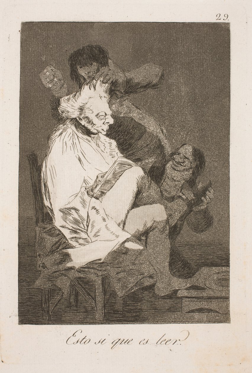 Detta kallas läsning av Francisco de Goya