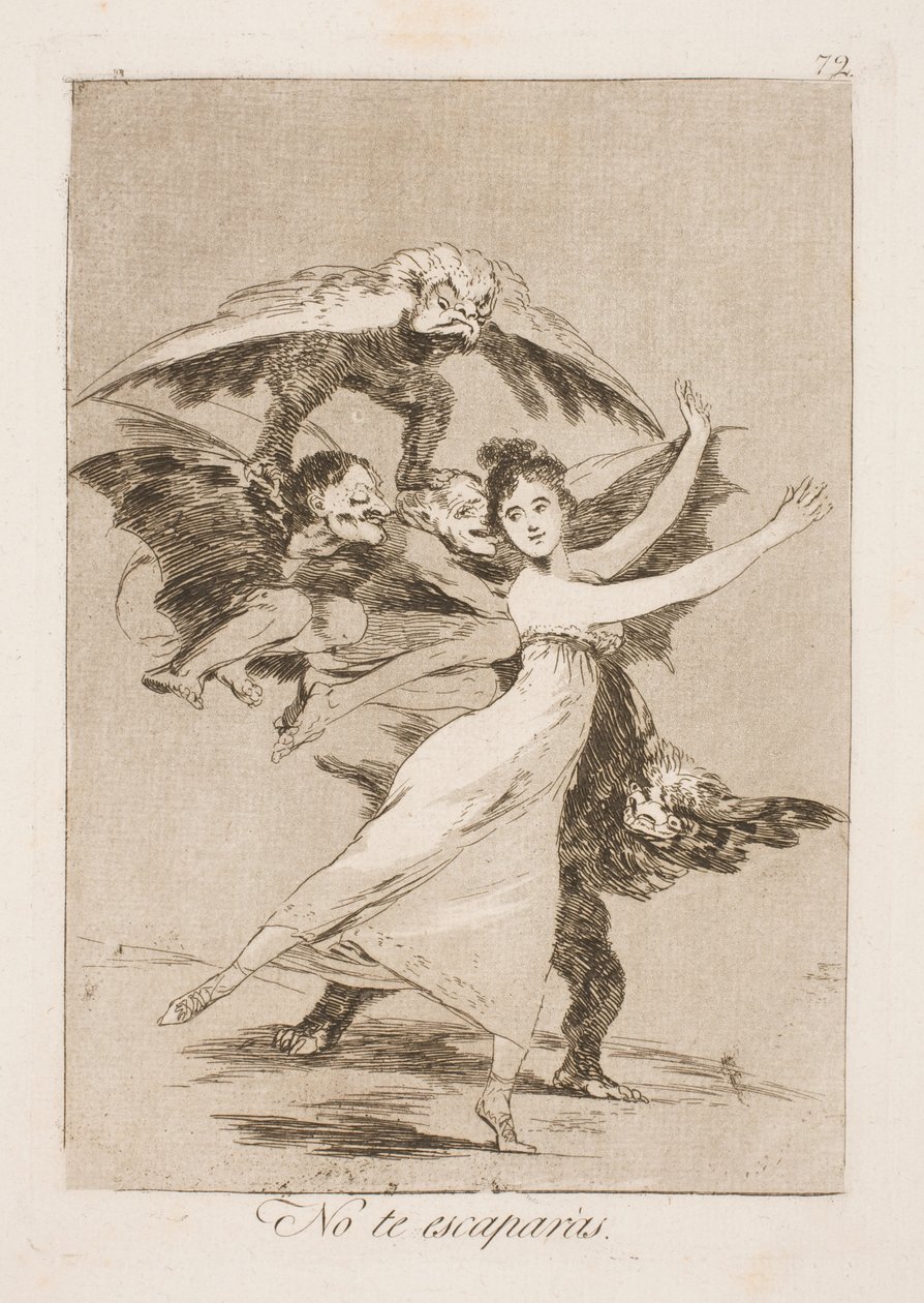 Du kommer inte att fly från oss av Francisco de Goya