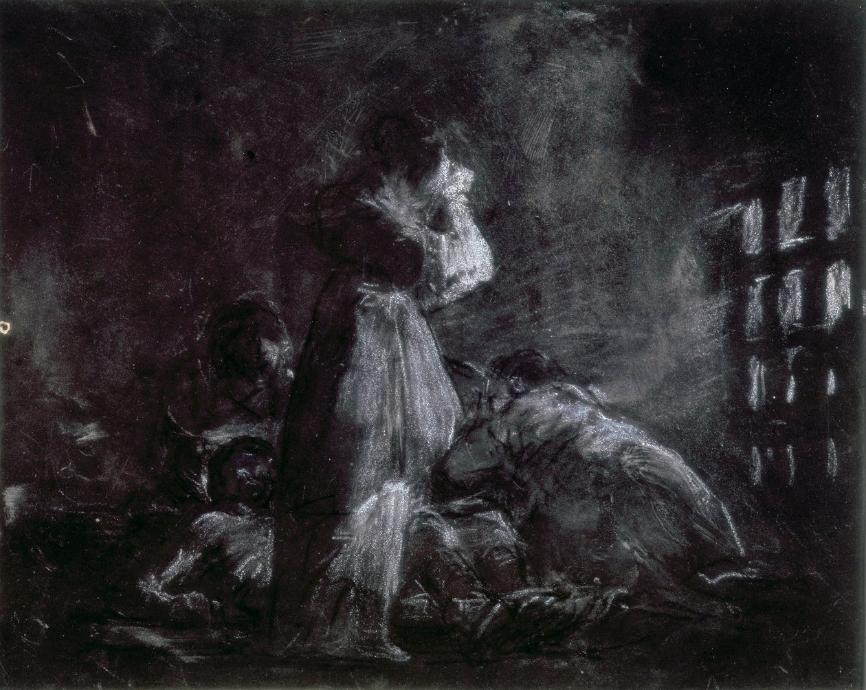 Interiör av ett fängelse av Francisco de Goya