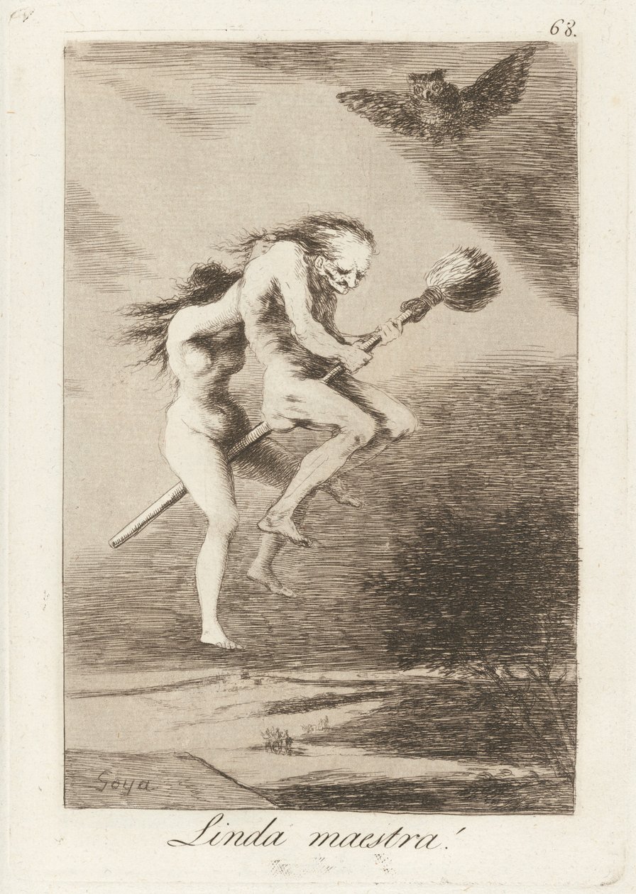 Linda maestra! (Snygg lärare!) av Francisco de Goya