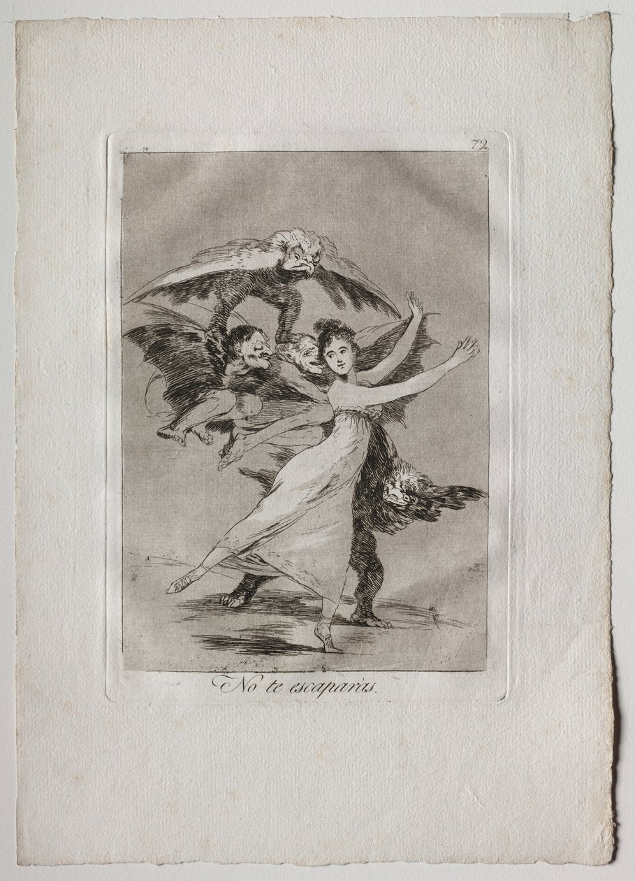 Ochenta Caprichos: Du kommer inte att fly av Francisco de Goya