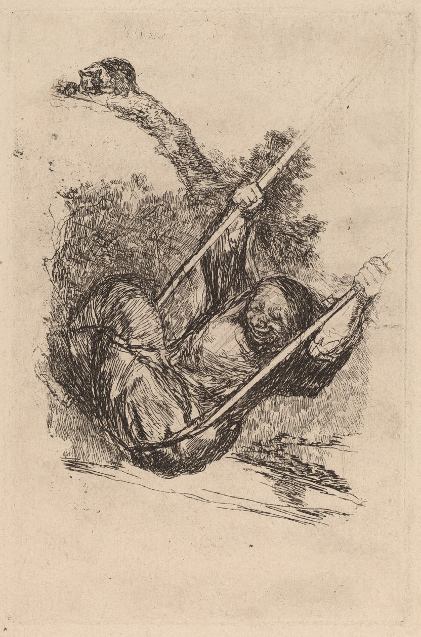 Gammal kvinna på en gunga av Francisco de Goya