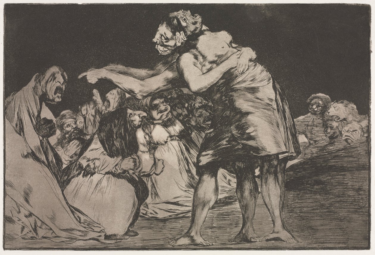 Ordspråken: Matrimonial Folly, 1864. av Francisco de Goya