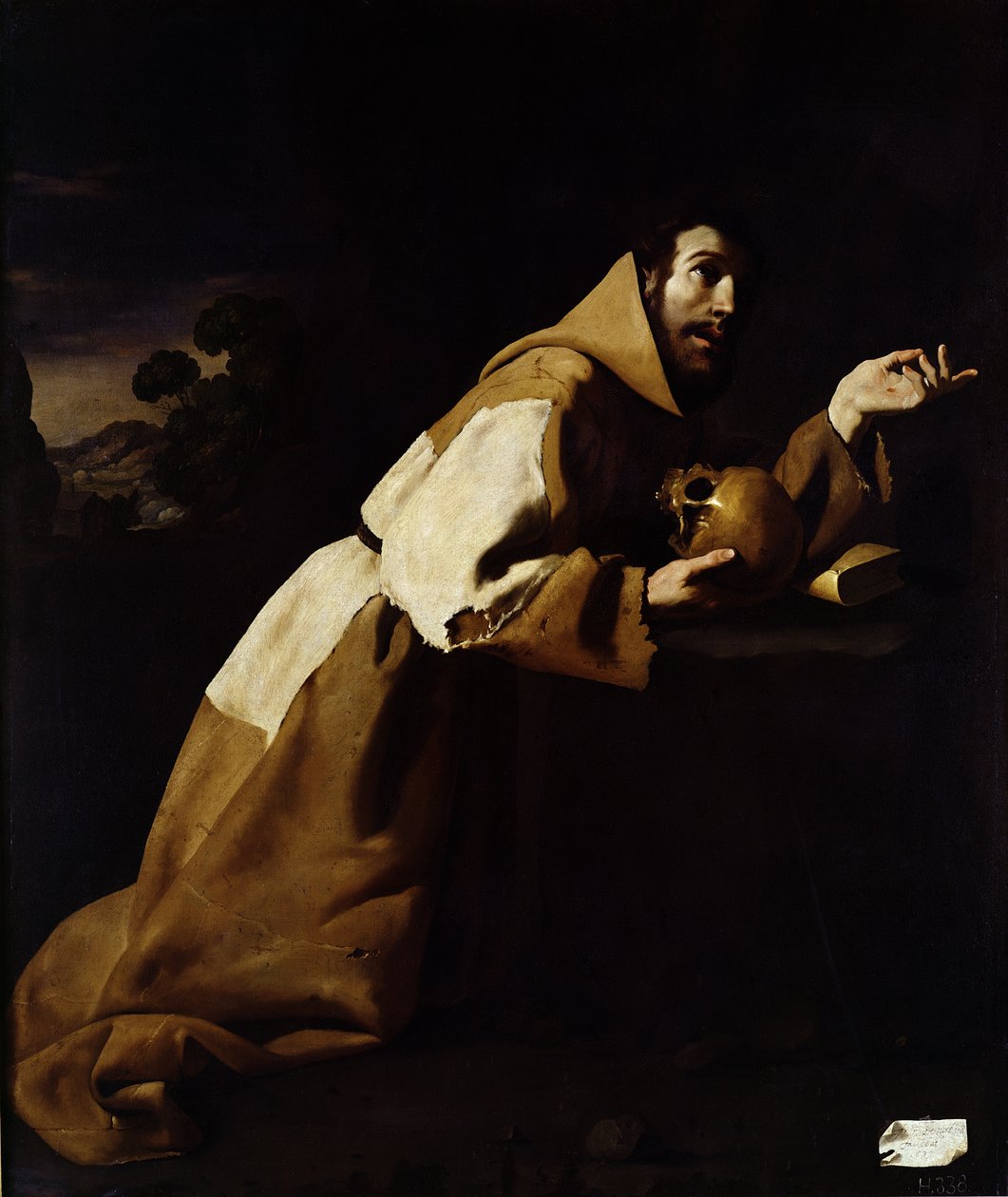 St Franciskus i Meditation, 1639 av Francisco de Zurbaran