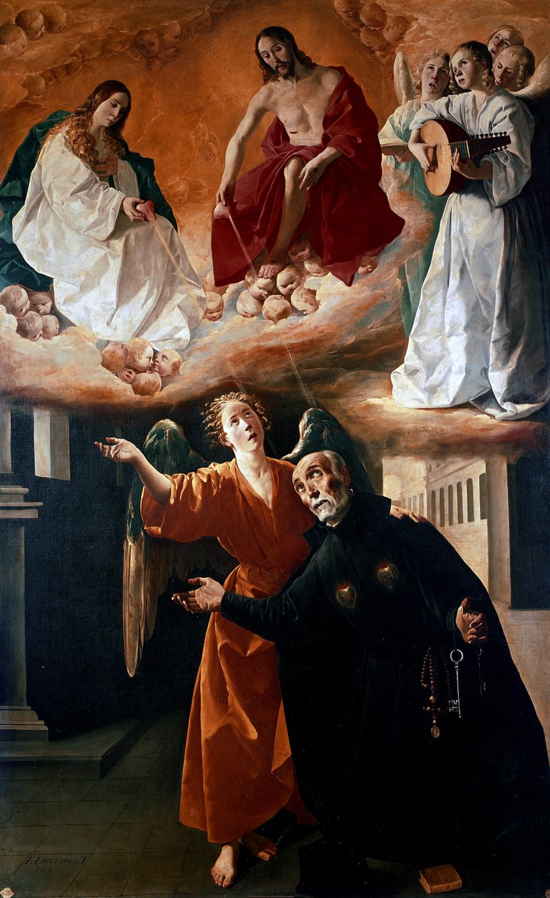 Visionen Välsignade Alonso Rodriguez av Francisco de Zurbaran