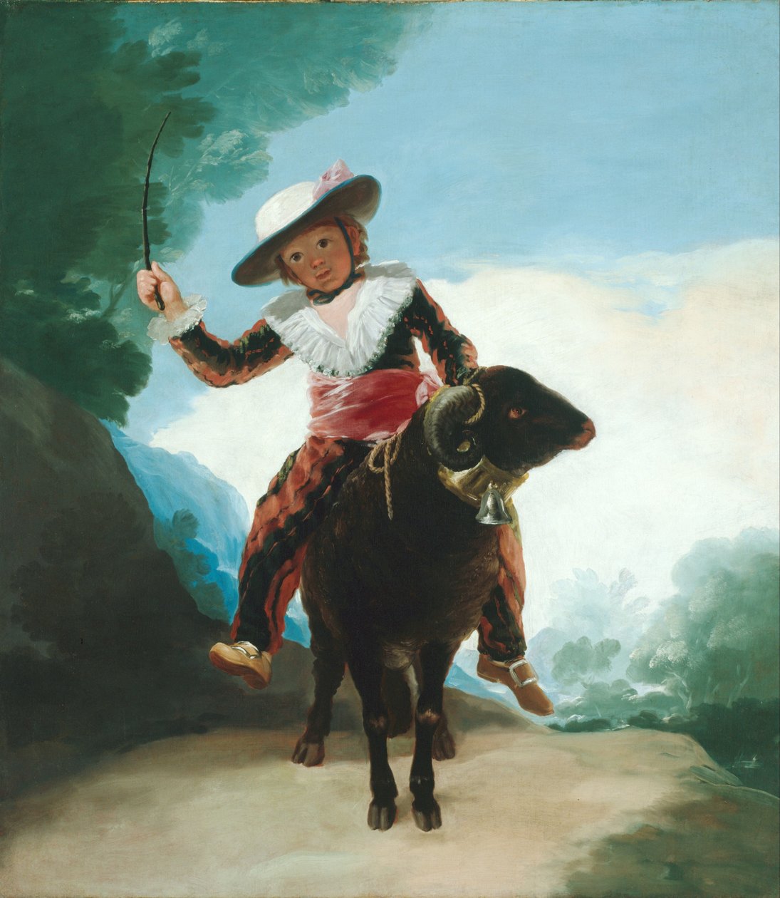 Boy on a Ram av Francisco de Goya