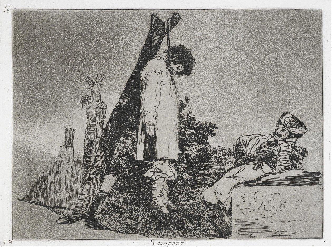 Not (in this case) either (Tampoco) from the series The Disasters of War (Los Desastres de la Guerra... av Francisco de Goya
