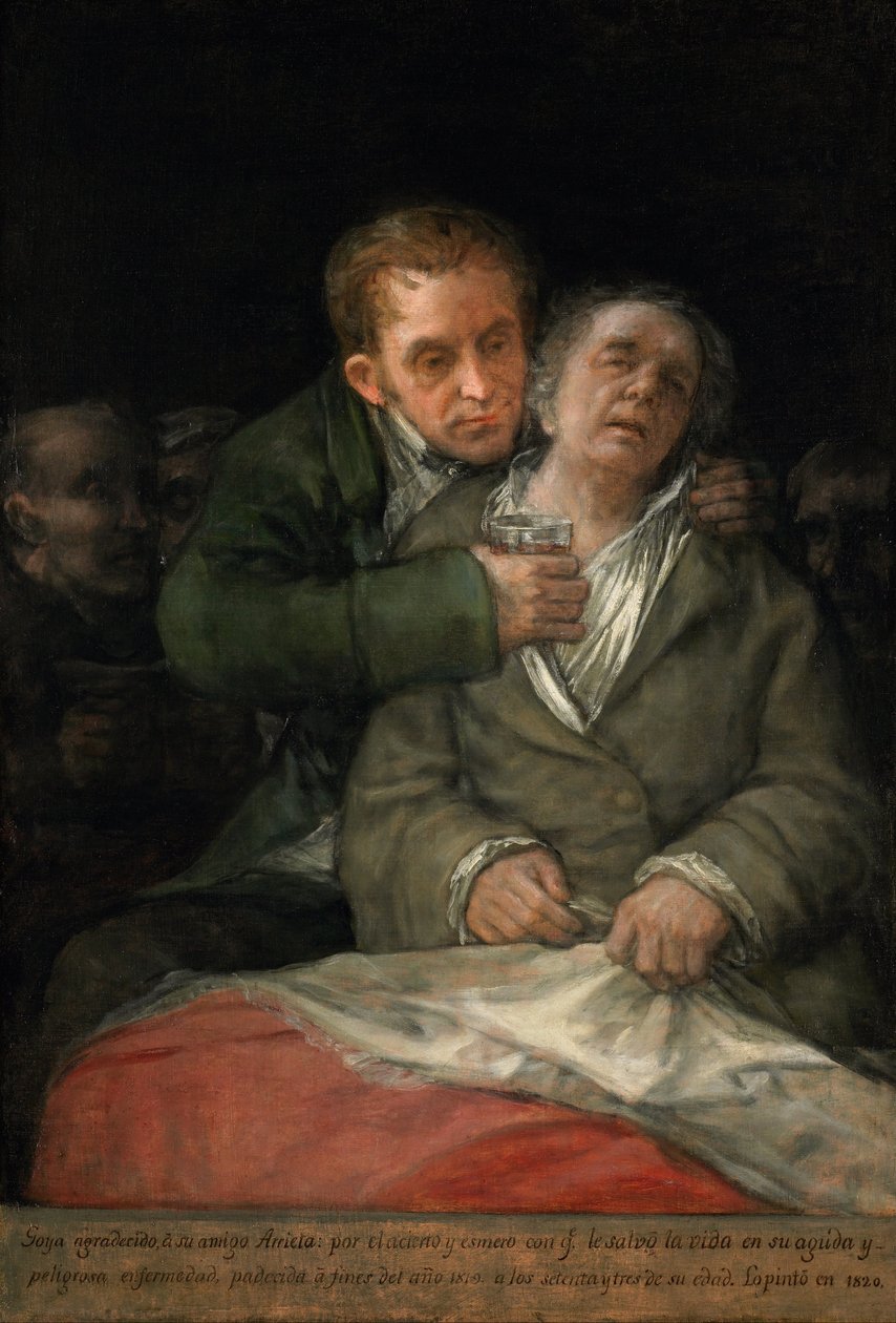 Self-Portrait with Dr. Arrieta av Francisco de Goya