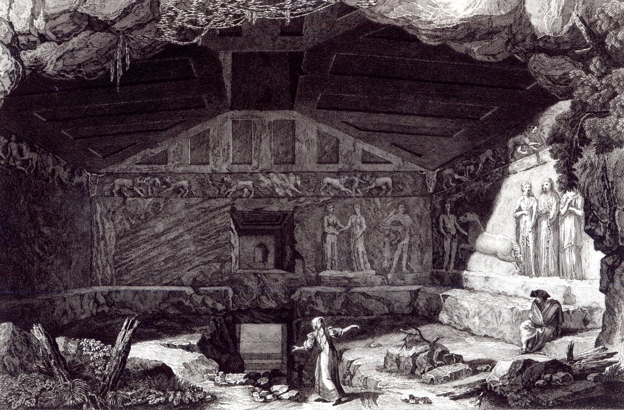 Etruskisk grav, ca 1780 av Franciszek Smuglewicz