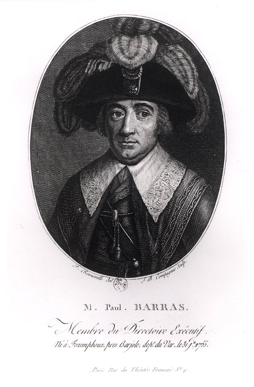 Paul Francois Jean Nicolas (1755-1829) Viscount of Barras av Francois Bonneville