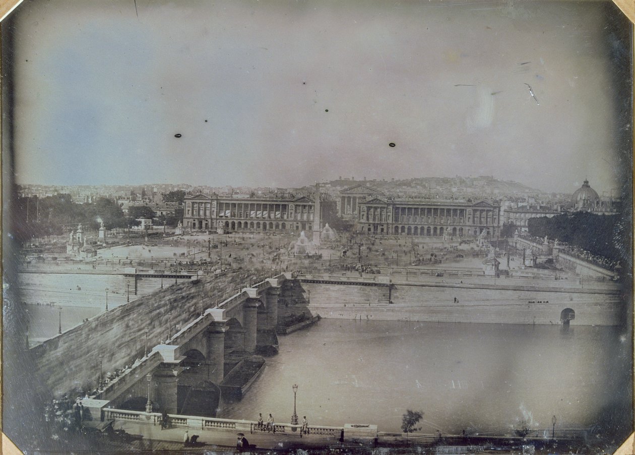 Utsikt över Place de la Concorde, ca 1848 (daguerreotypi) av Francois Certes