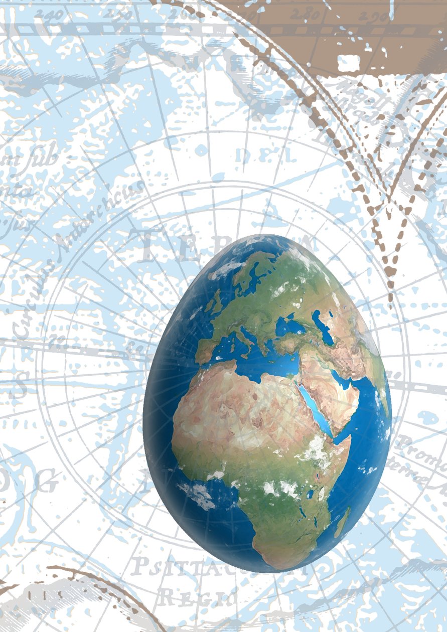 Eggground the World, 2015, digital av Francois Domain