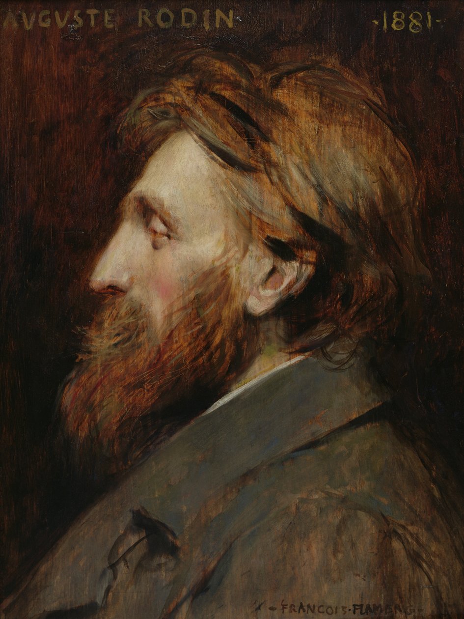 Portræt af August Rodin (120-1918) 181 Sved av Francois Flameng