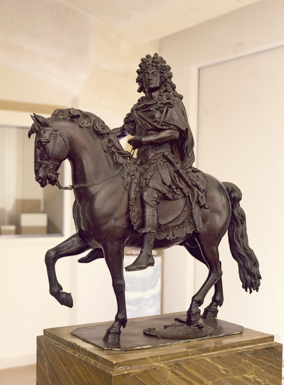 Ryttarstaty av Ludvig XIV (1638-1715) i romersk dräkt, 1699 (brons) av Francois Girardon