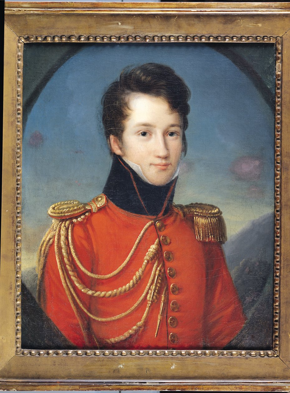 Porträtt av Alfred de Vigny (1797-1863) av Francois Josephe Kinson