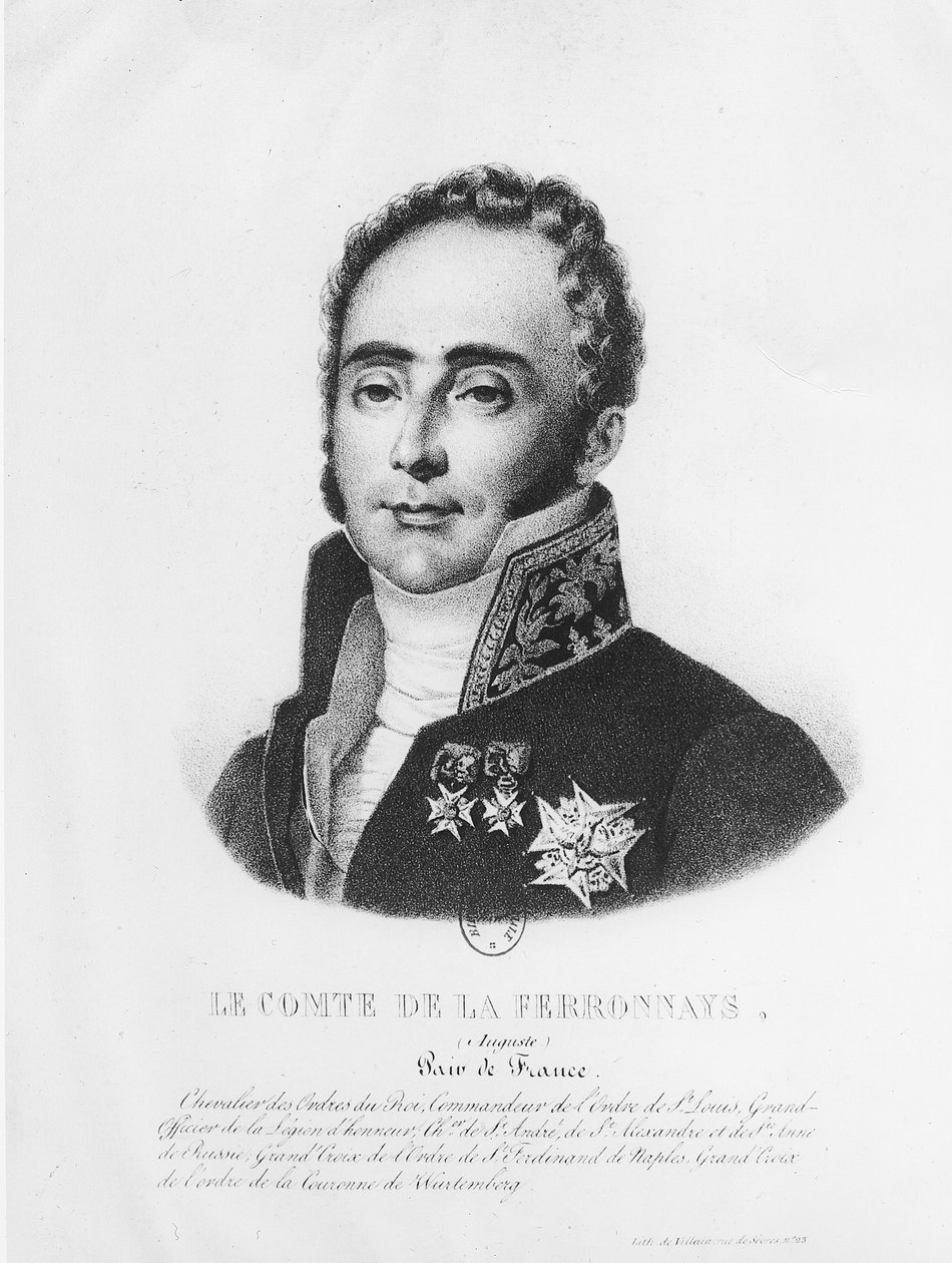 Greve Auguste de la Ferronays (1777-1842) av Francois Le Villain