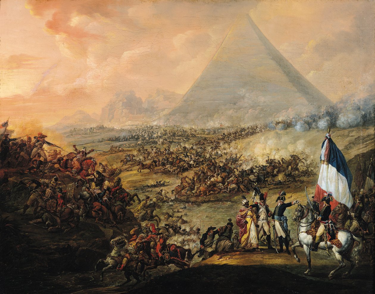 Slaget vid pyramiderna, 21 juli 1798 av Francois Louis Joseph Watteau