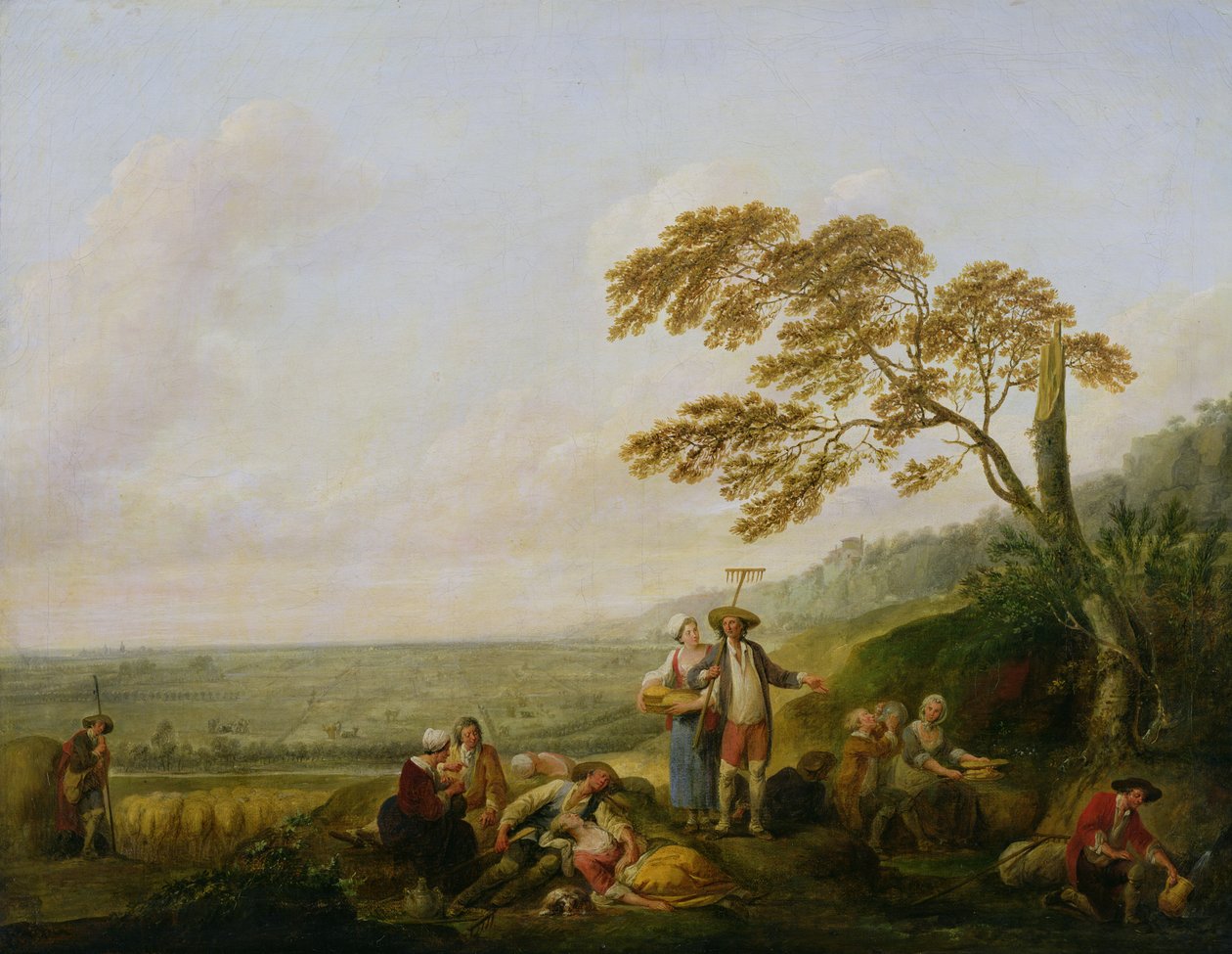 Middag, från en serie om dygnets fyra timmar, 1771 av Francois Louis Joseph Watteau