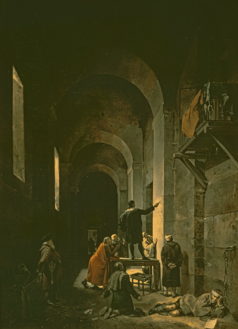 Jacques de Stella (1596-1657) i fängelset, 1810 av Francois Marius Granet
