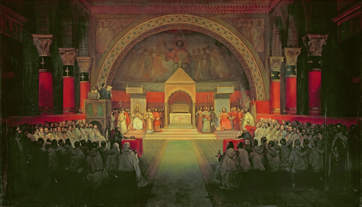 Tempelherreorden hölls i Paris den 22 april 1147, 1844 av Francois Marius Granet