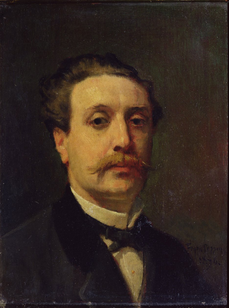 Porträtt av Guy de Maupassant (1850-93) 1876 av Francois Nicolas Augustin Feyen Perrin