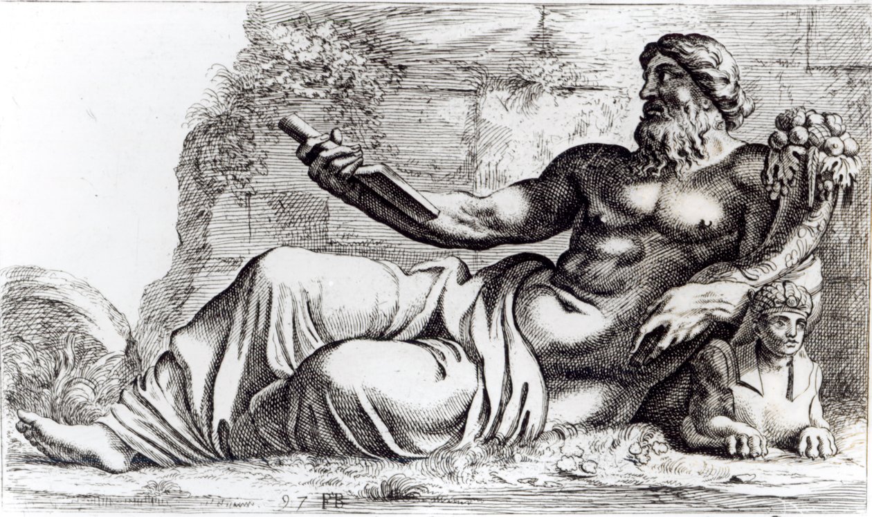 River Nile, ca 1653 (se 275580, 275581 och 275582) av Francois Perrier