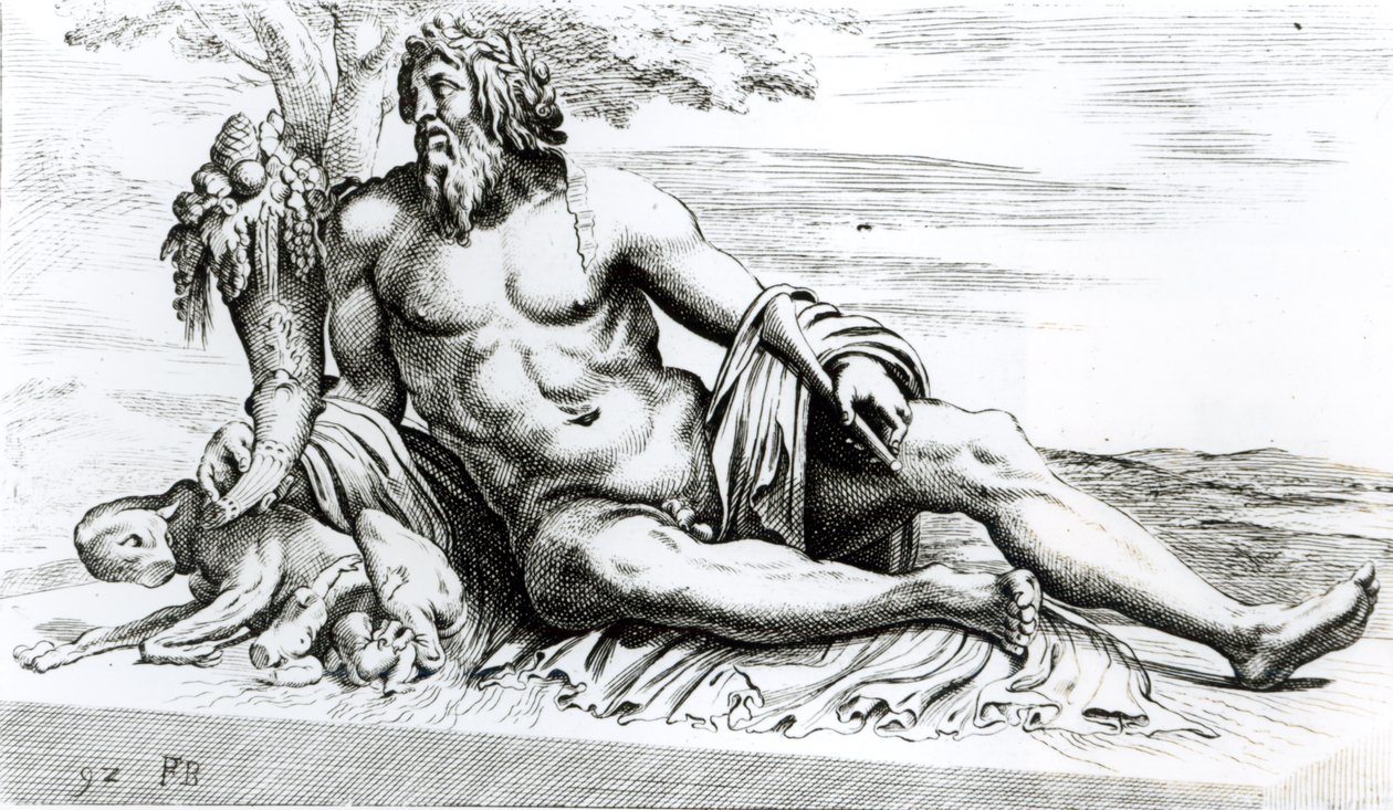 River Tibern, ca 1653 av Francois Perrier