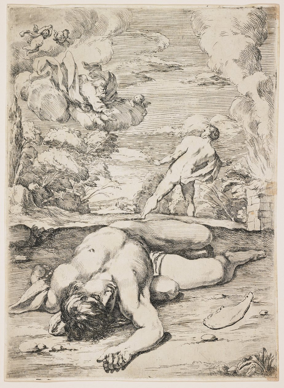 Abels död, sent 1630-tal - början av 1640-talet av Francois Perrier