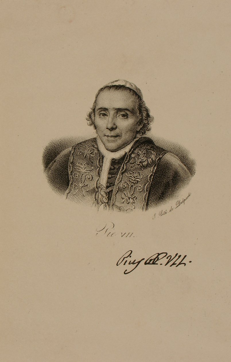 Porträtt av påven Pius VII av Francois Seraphin Delpech