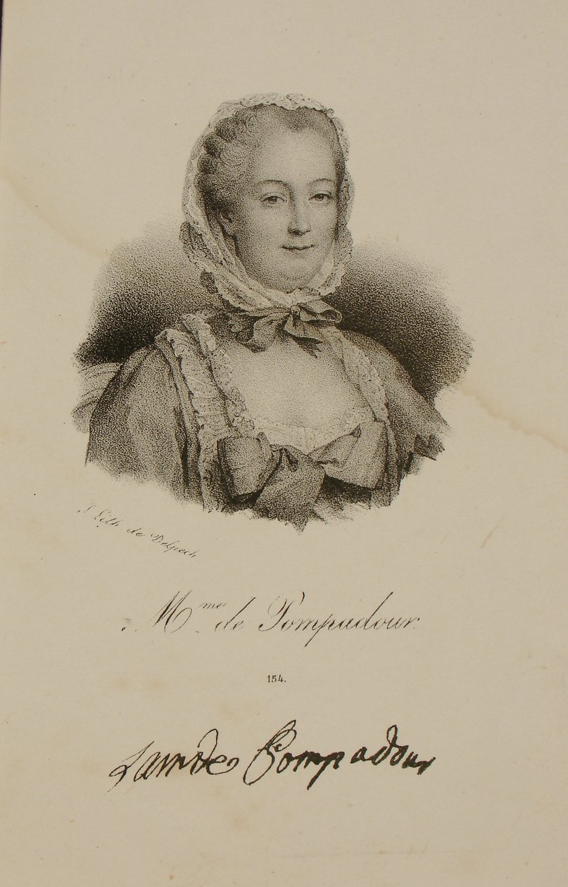 Porträtt av Marquise de Pompadour (1721-64) av Francois Seraphin Delpech