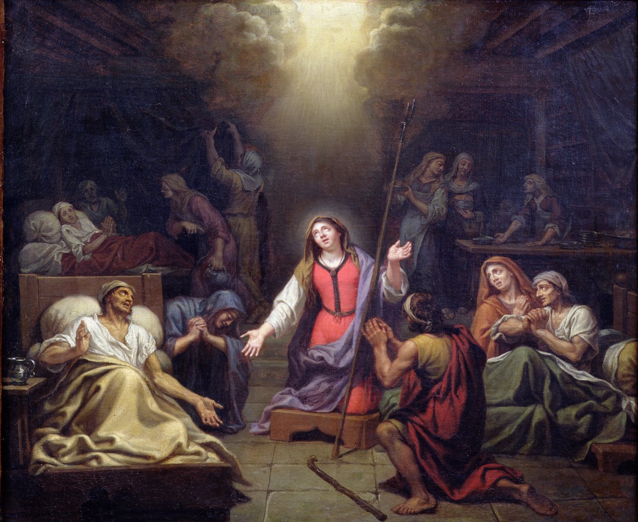 St. Genevieve Protecting the Ill, 1680 av Francois Verdier