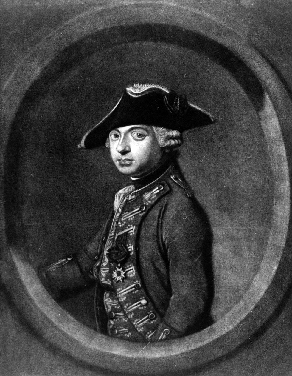 The Knight Of Eon, ca 1765 (mezzotint) av Francois Vispre
