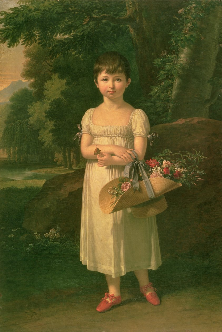Porträtt av Amelia Oginski, 1808 av Francois Xavier Fabre